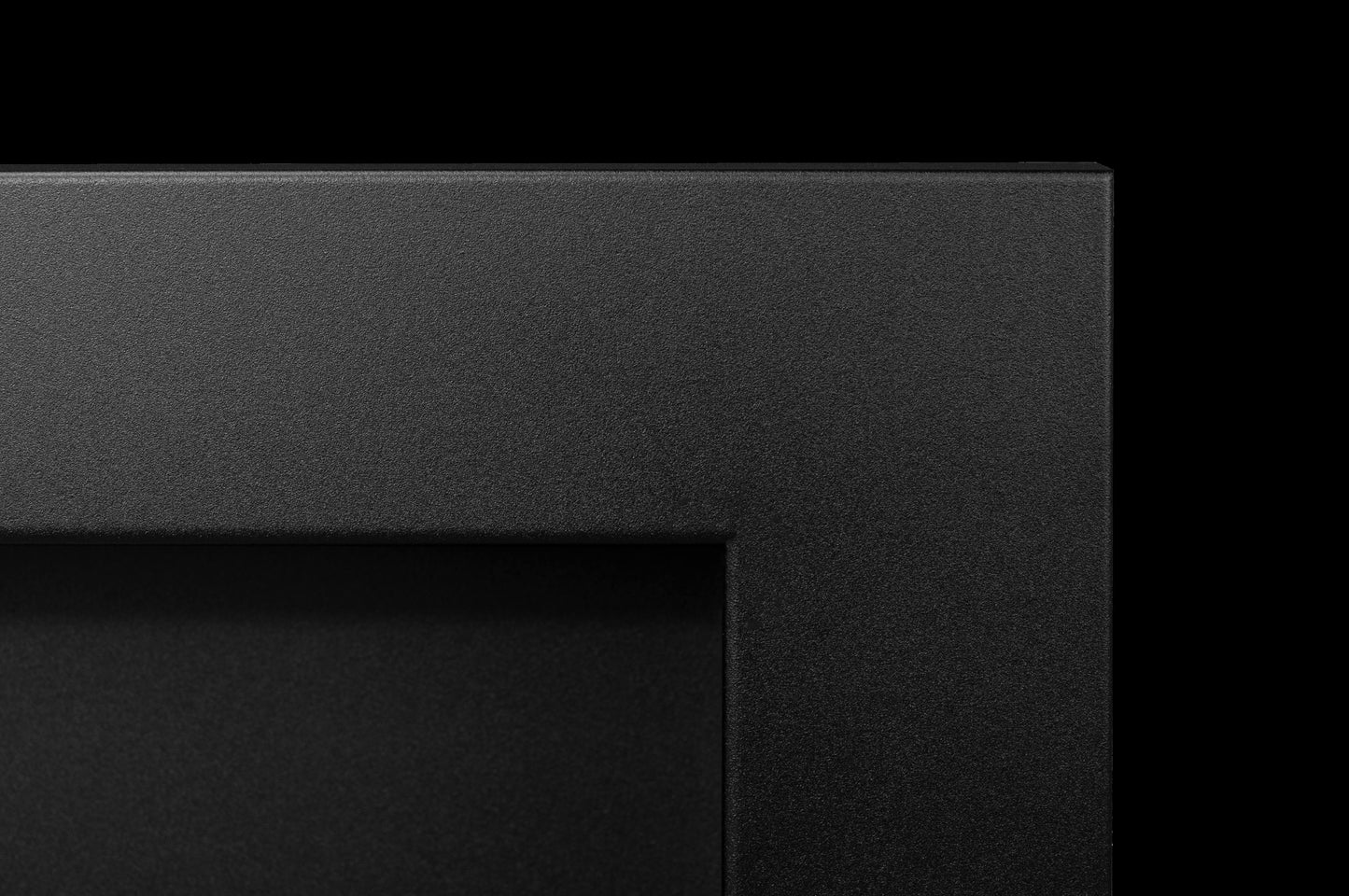 Bio-Ethanol Wandkamin 650x400 Schwarz Matt mit Glas – TÜV, Rauchfrei, Design